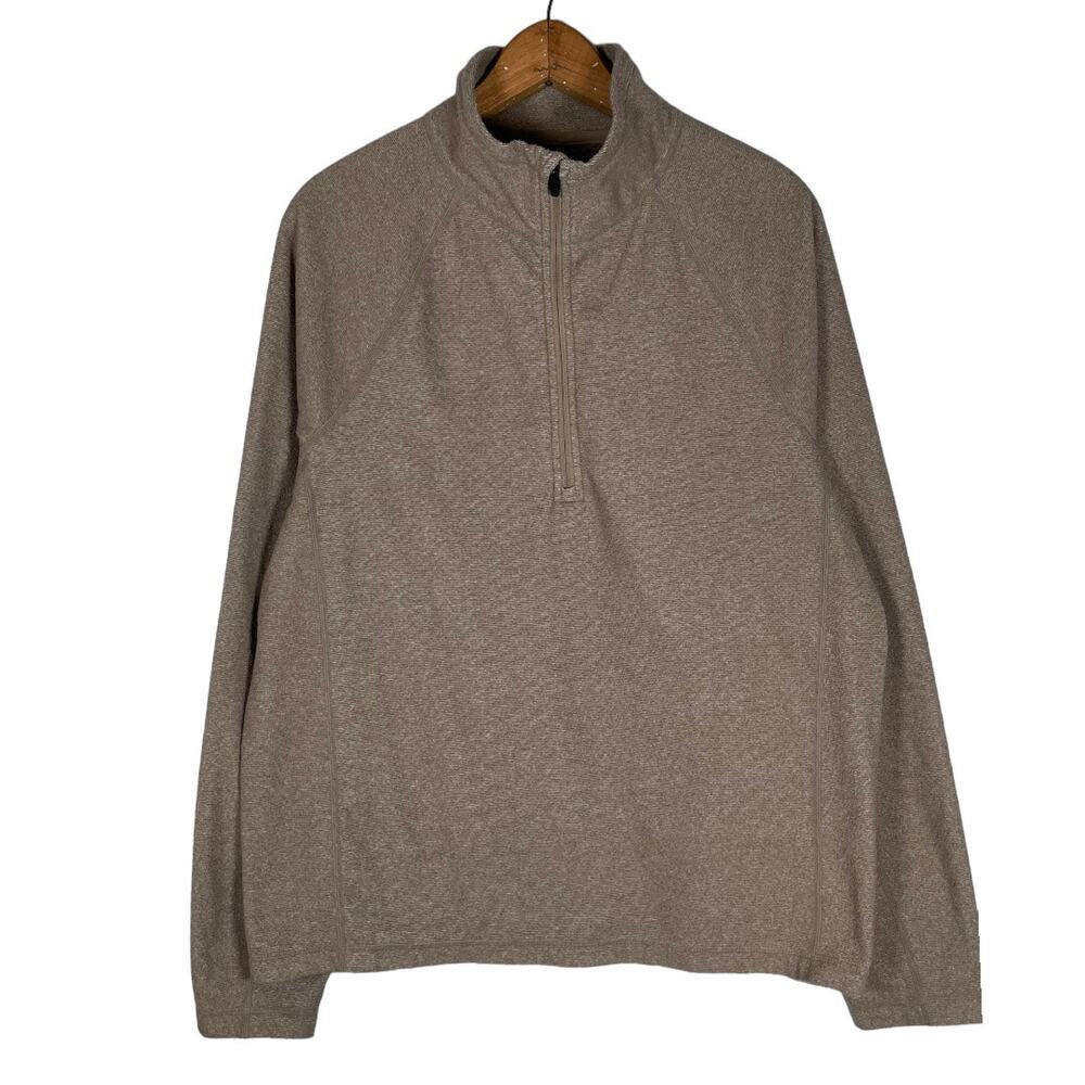 Alpine Design Beige Fleece Half Zip Pullover Sweater       Size: M
